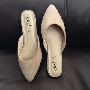 Cream Suede Mules (NWOT)